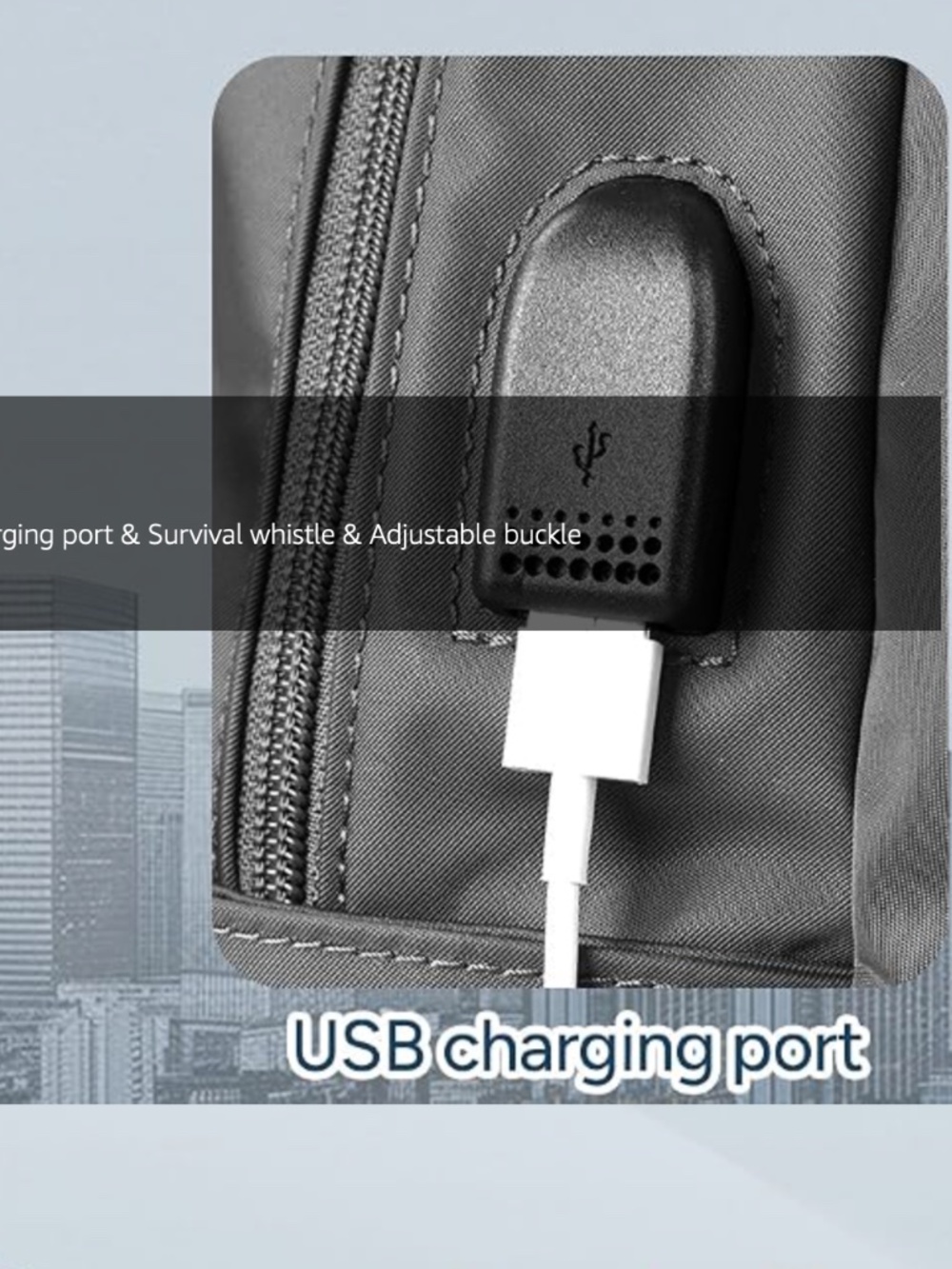 NWT travel inspira USB Charging Backpack - Picture 5 of 12